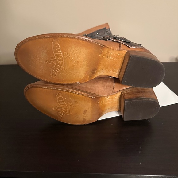 Freebird Garrison Tan Leather Boots with Black Straps - Picture 4 of 5